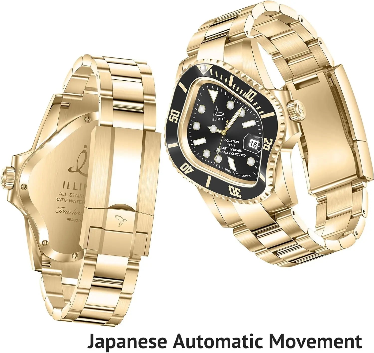 Automatic Self-Winding Mechanical Watch for Men and Women, Waterproof Stainless Steel Surrealist Design