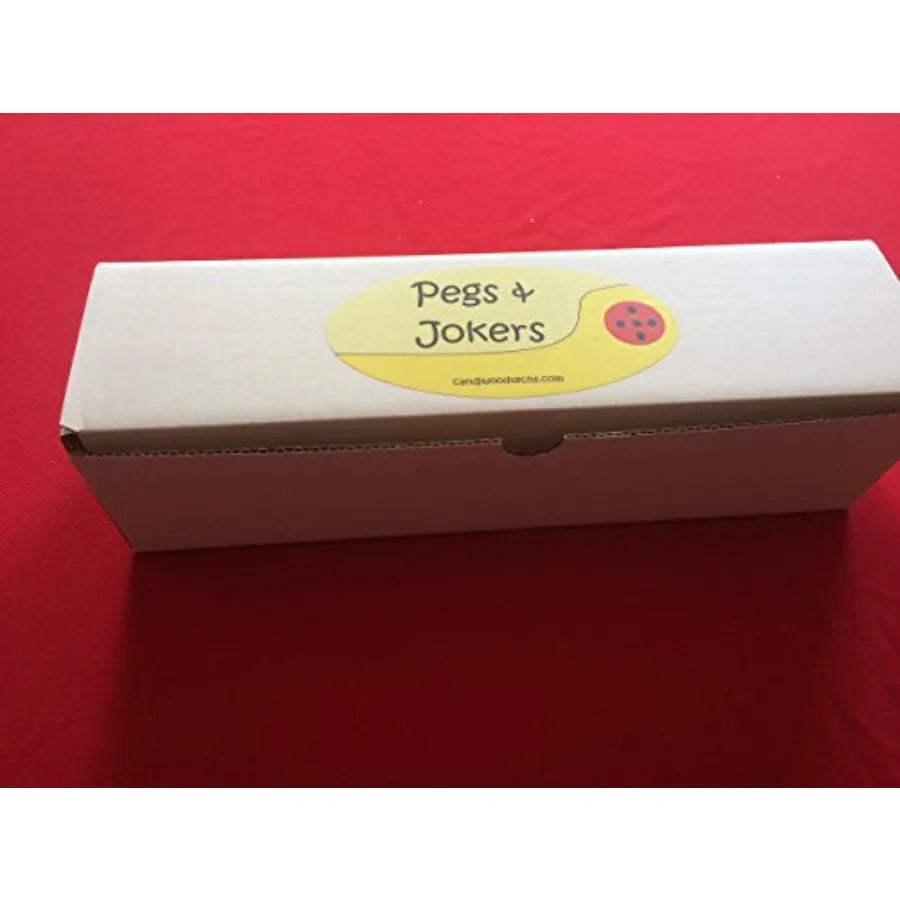 Solid Wood 6 Player Game Pegs and Jokers for Home Entertainment in Natural Finish with Durable Design