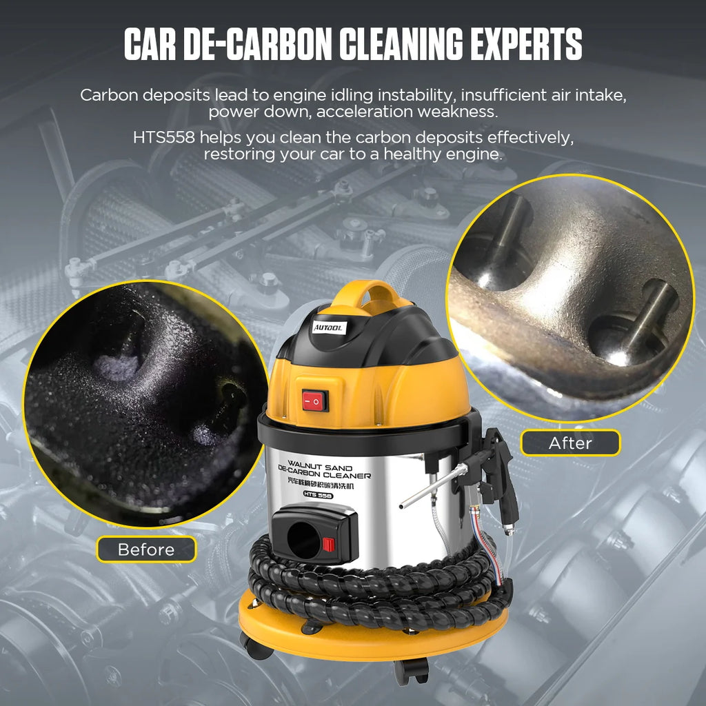 AUTOOL HTS558  Engine Carbon Deposition Cleaner Intake Pipe Valve Cleaning Machine Decarbonizing Automotive Decarbon Wash