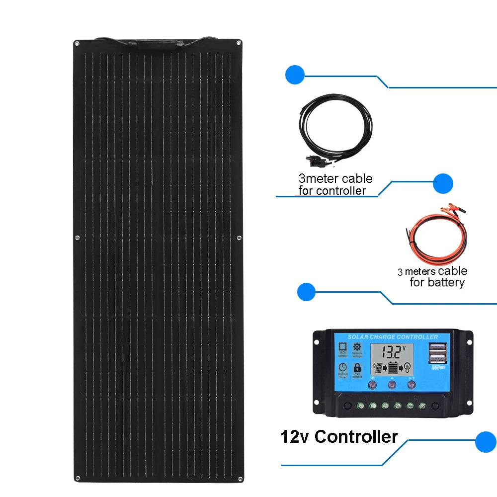 Flexible solar panel Battery Charger Size 105cmx40cm ,1pcs -10 pcs 80W, 160W 240w 360W 400W - 800W Different combinations module