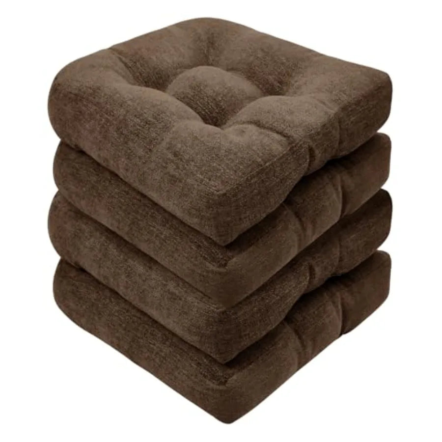 Chair Cushions for Dining Chairs Non-Slip Chair Pads Thick Seat Cushions for Dining Room Chairs Kitchen Chair Cushions Set of 4