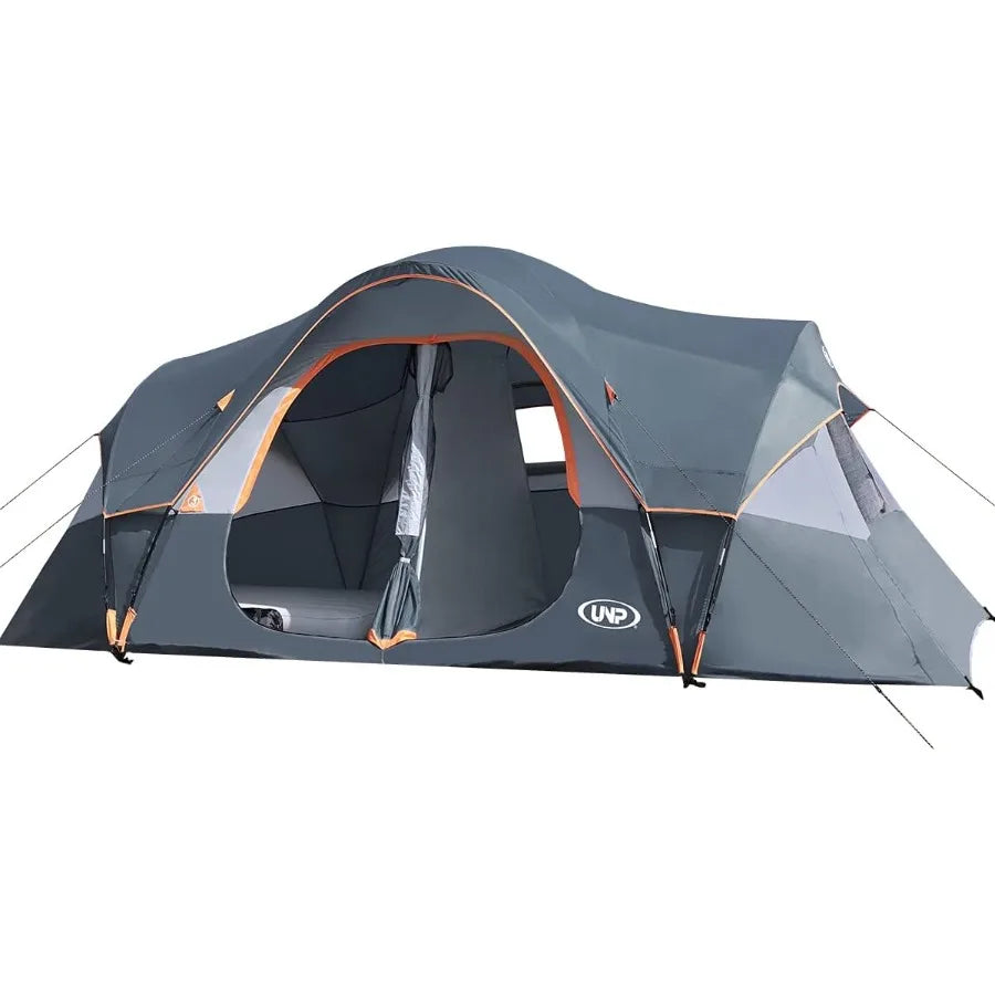 Camping Tent 10-Person-Family Tents Parties Music Festival Tent Big Easy Up 5 Large Mesh Windows Double Layer 2 Room Waterproof