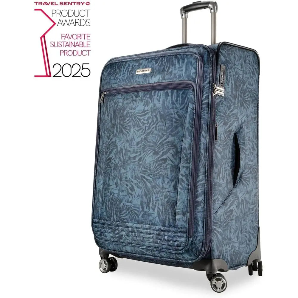 Eco-Friendly Avalon Softside 2-Piece Luggage Set with 100% rPET, Lightweight, Expandable, Dual Spinner Wheels, Serengeti Night (