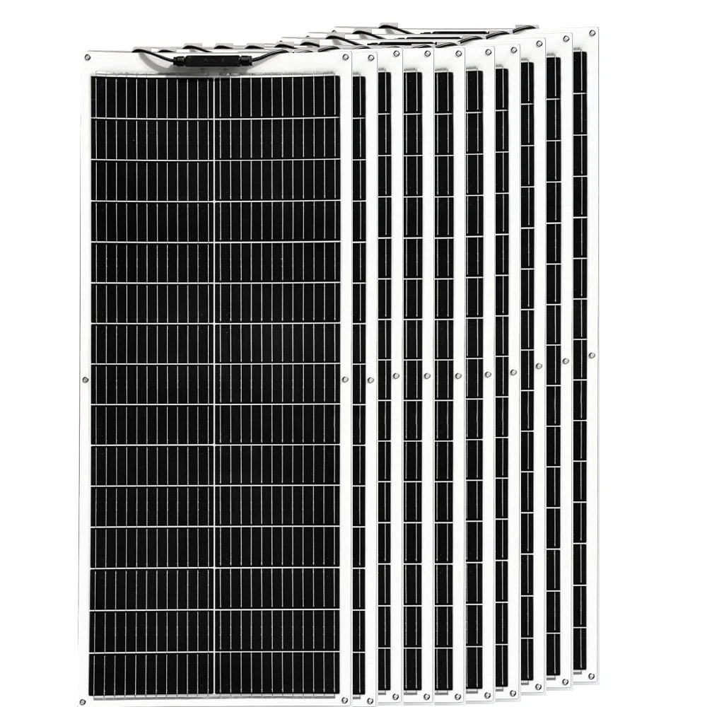 1000W - 100W flexible solar panel solar Power IP68 sealing level, suitable for roofs, motor home, balconies, Yacht Boat etc