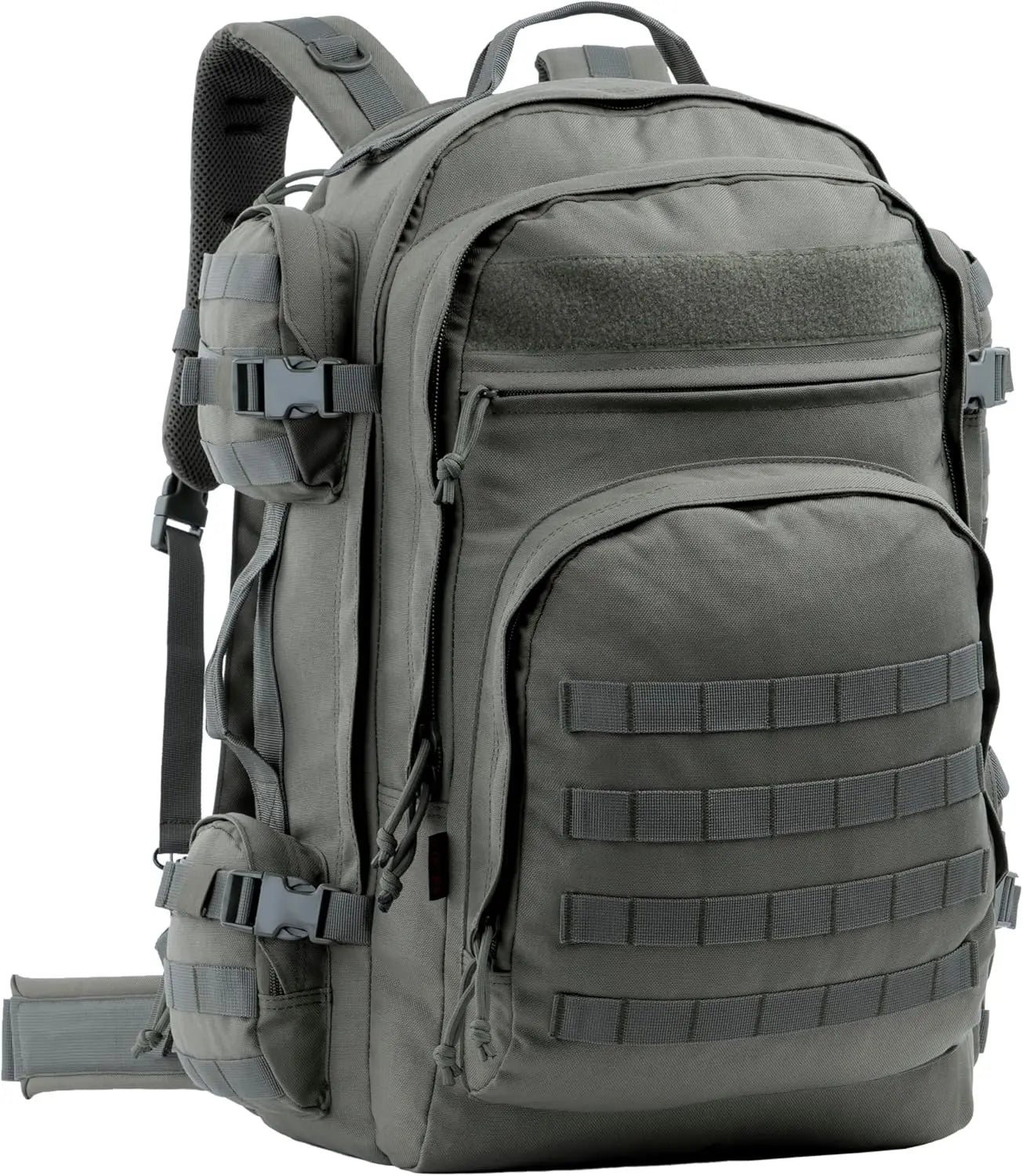 Large Tactical Backpack Bag with Stowable Shoulder Straps for Hiking, Camping, Traveling, Bug-Out 58L