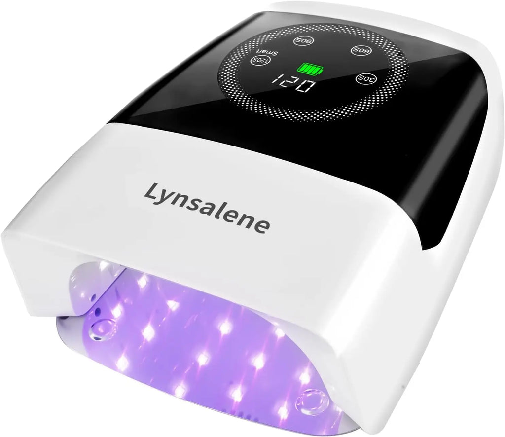 132W Rechargeable UV LED Nail Lamp with 4 Timers & LCD Screen for Gel Nails – Fast Curing, Salon & Home Use