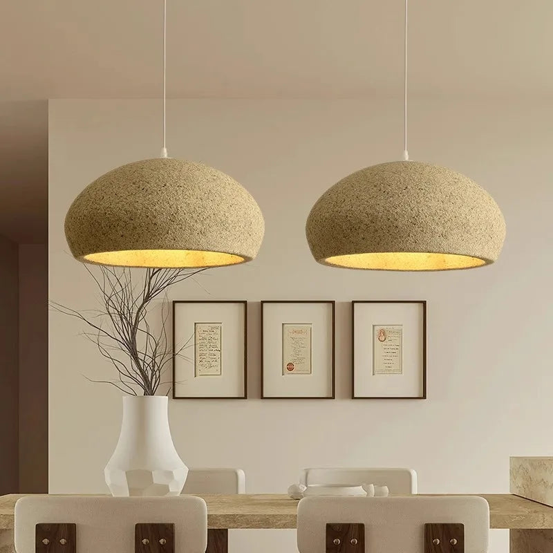 Nordic Wabi Sabi Pendant Lamps Dining Room Lighting Modern Living Room Bedroom LED Ceiling Chandelier Loft Lustre Hanghing Lamps