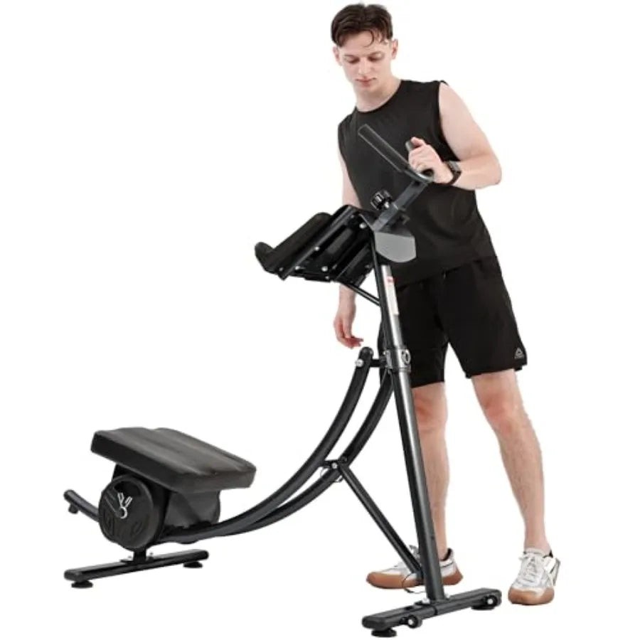 Deluxe Abdominal Crunch Coaster, Ab Machine, Foldable Abdominal Exercise Machine, 6 Pack ABS Workout Equipment for Home gym with