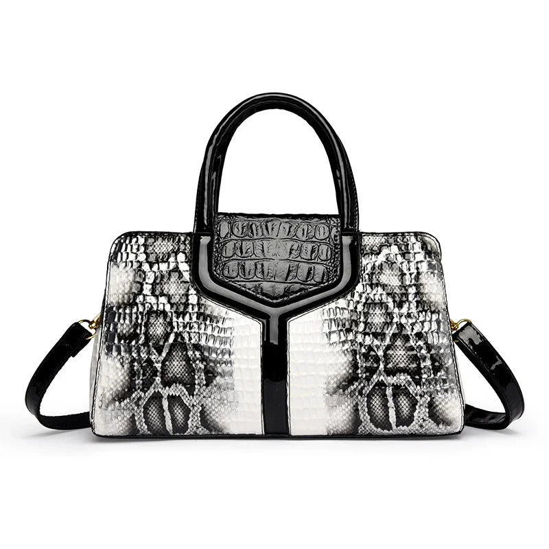 Luxury 2026 Crocodile Leather Tote, Women's High-Quality Pillow Bag, Large Capacity One Shoulder Handbag