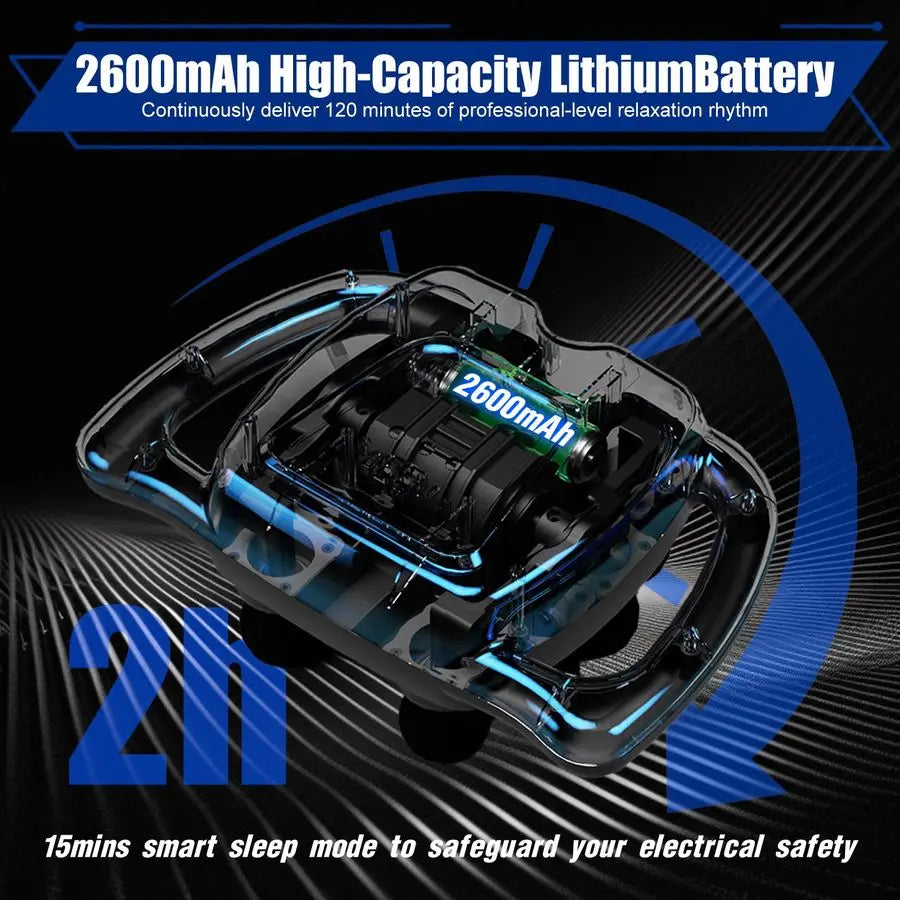 Head Massage Gun Deep Tissue, 9 Modes amp 99 Speeds Percussion Massager, 22800 RPM Muscle Gun with Quad Motor, Quiet Back Massag