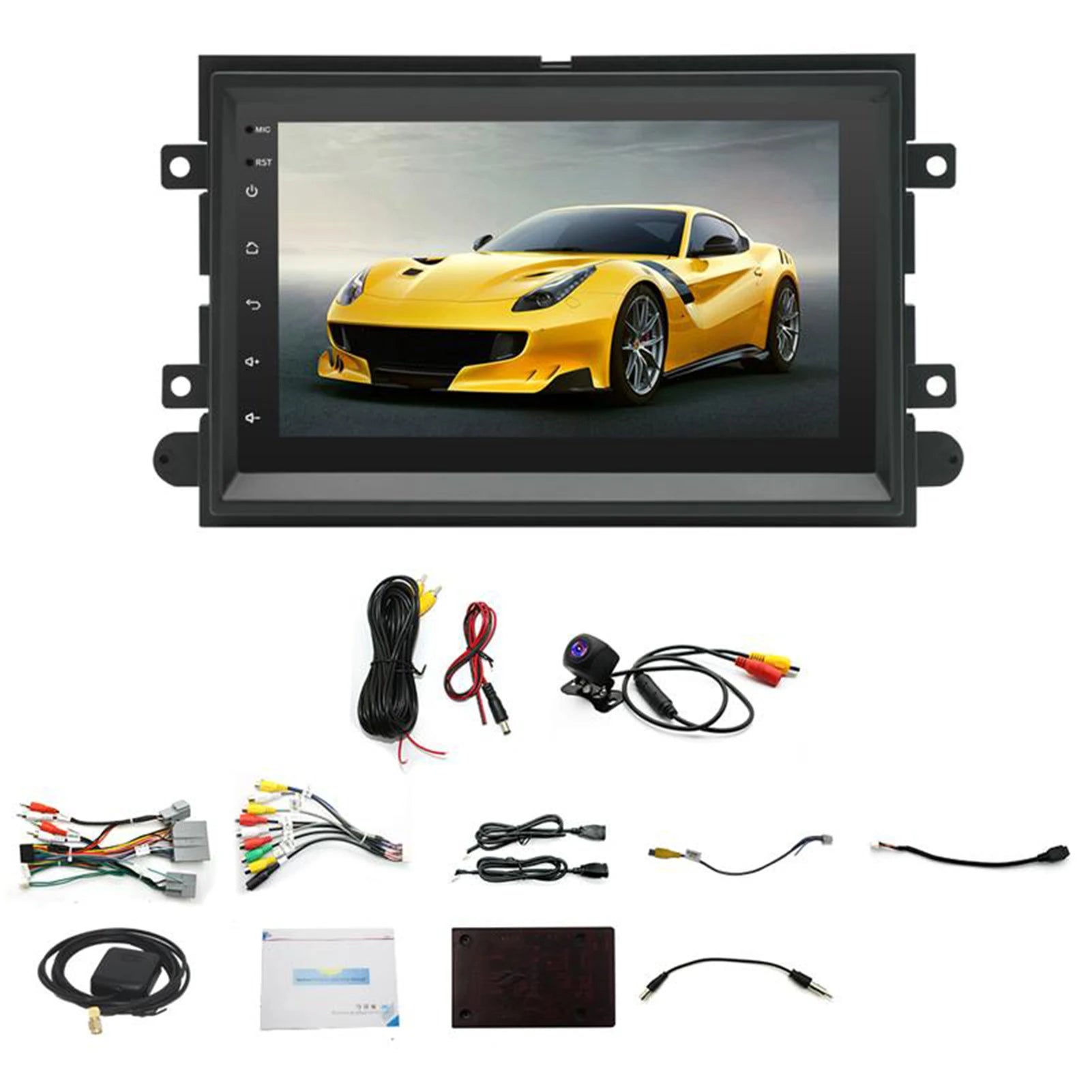 Black Car S Entertainment System High-tech Car Radio Featuring FM Radio And Online GPS Navi