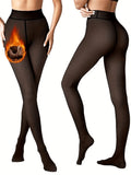 Fleece Lined Thermal Tights Woman Sexy Translucent Pantyhose Slim Winter Warm Thick Velvet Stockings