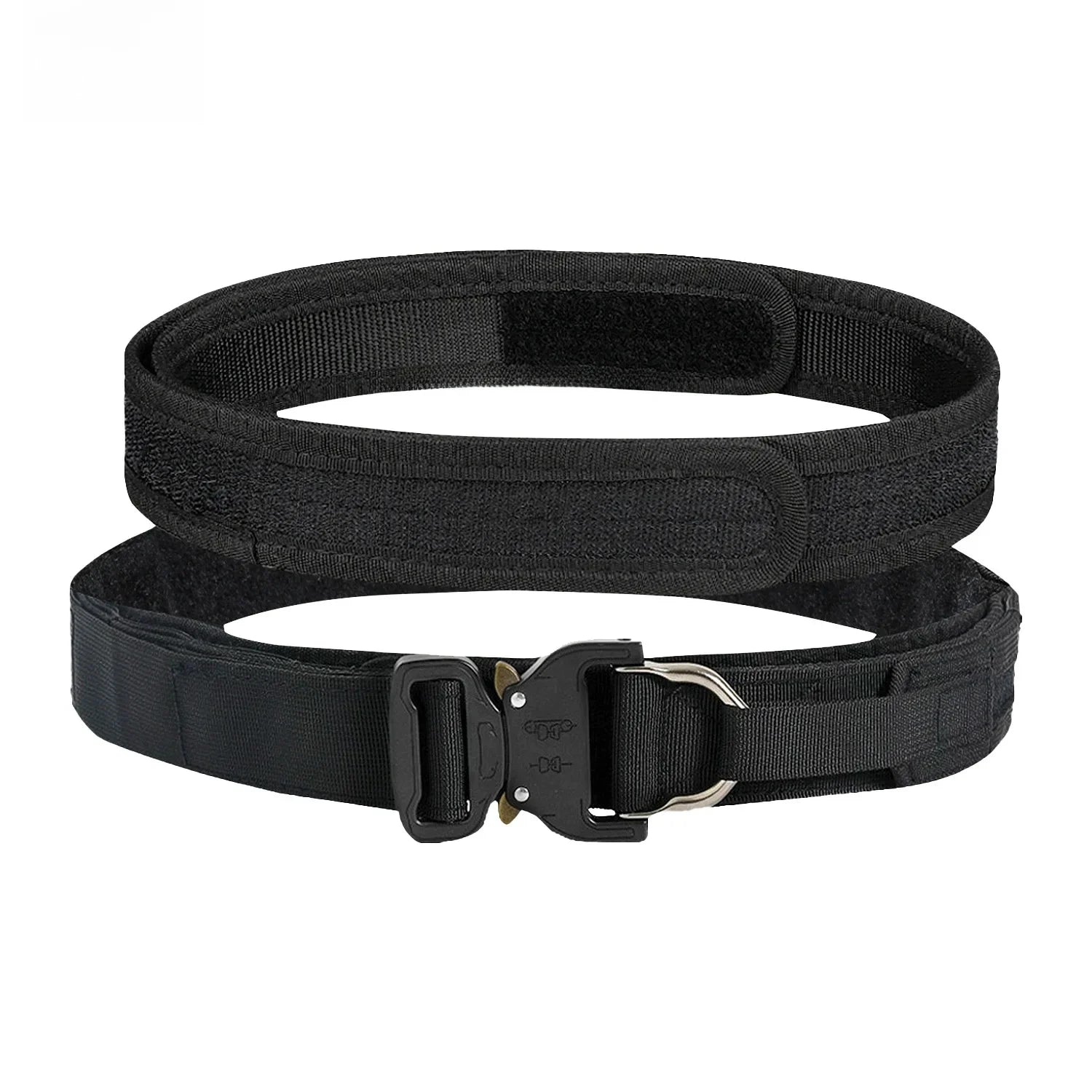 Thickened Outdoor Tactical Belt Double Layer Alloy Buckle Cobra Design for Military Fans Ideal for CS Games And Wilderness Activ