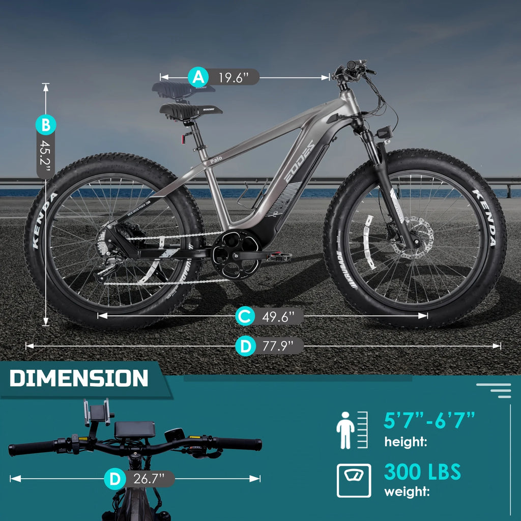 Adult electric bicycle tire 26 inch 52V750W motor 17AH high-quality battery cell mountain motorcycle with front shock absorber