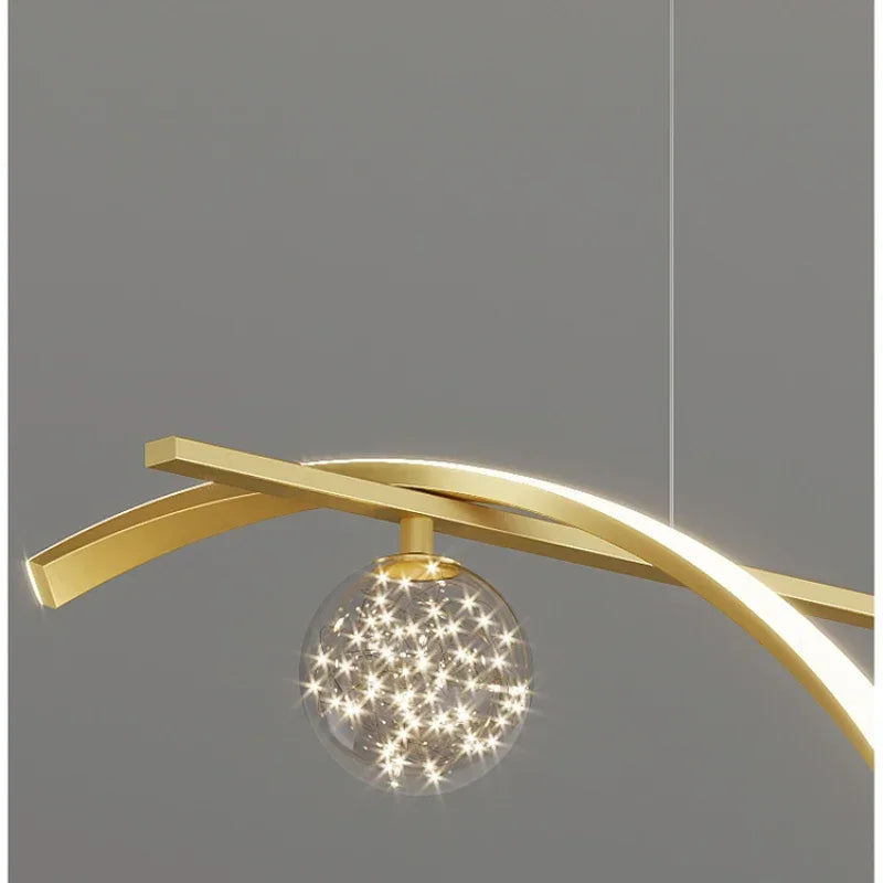 2025 New Creative Sky Star Chandelier Living Room Dining Room Glass Ball Kitchen Light Home Decoration Light