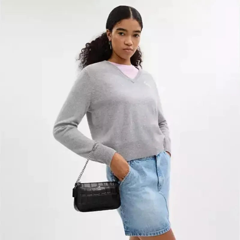 Nolita 19 Women's Bag Crocodile Tattoo Underarm Shoulder Bag Chain Bag Lady Handbag,CN382