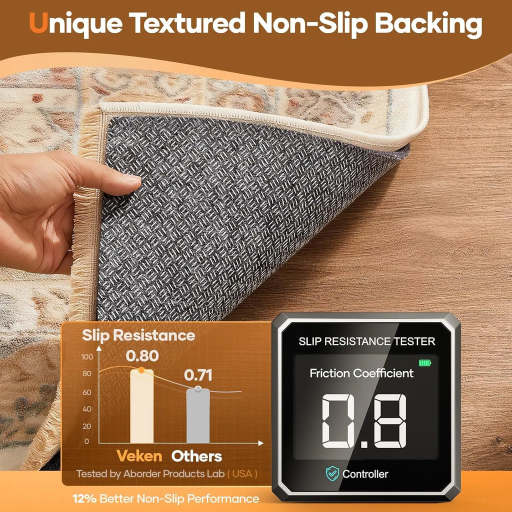 Non-Slip Cushioned Rug Pad, 8x10 Ft, Felt and Silicone Backing for Hardwood Floors, Anti-Skid Mat
