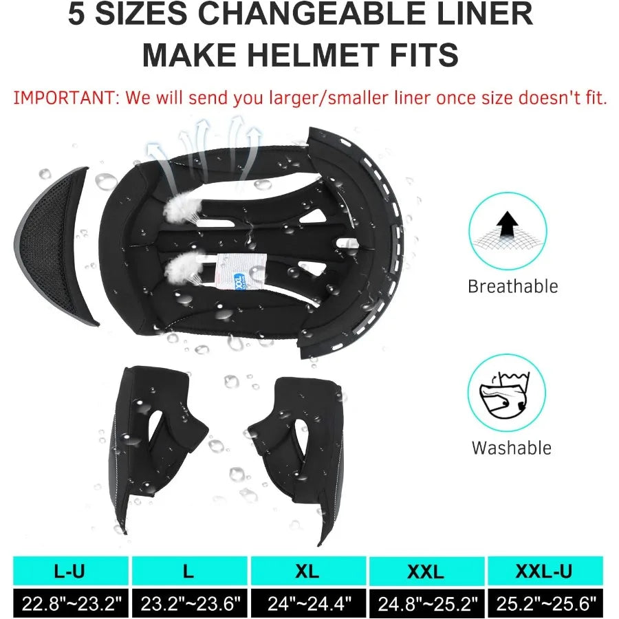Bluetooth Motorcycle Helmet FreedConn BM12 DOT Full Face Bluetooth Helmets with Integrated Intercom System for Riding Safety Du