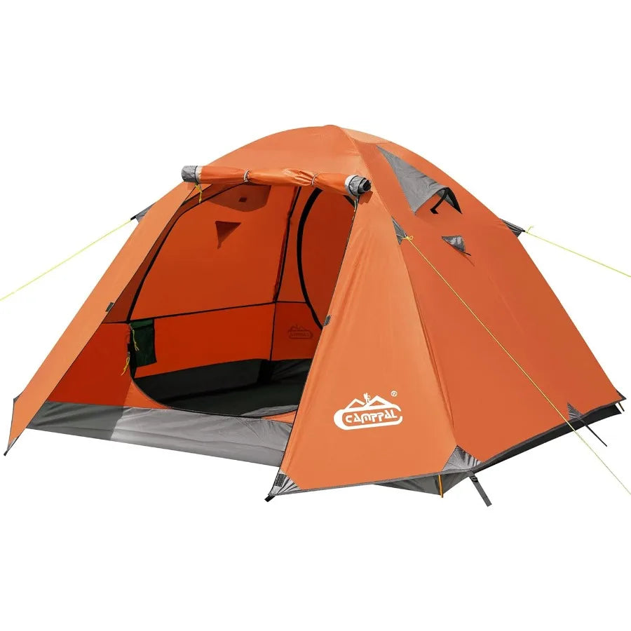 23 Person Backpacking Tent with Double Door 2 Vestibule Waterproof Windproof Lightweight Easy Set Up 3 Season 2 Man Two Person