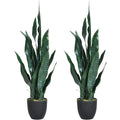 2 Pack 36 Tall Artificial Sansevieria Plants, 6 Pots, 20 Leaves, Living Room Decor