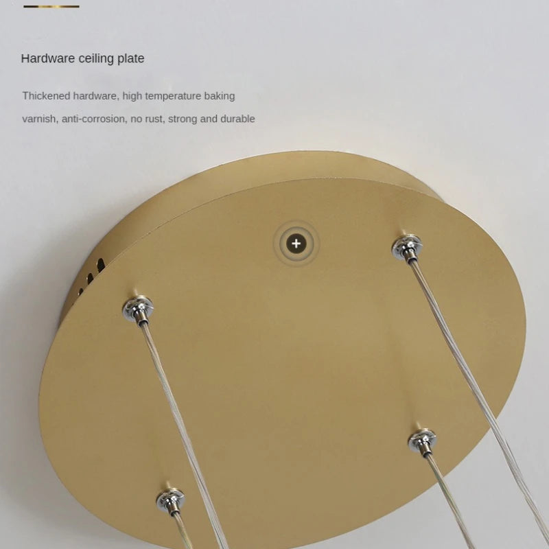 Nordic Modern LED Pendant Light Circle Lights for Interior Design Engineering Lighting Line Hang Ring Chandelier Lamps Aesthetic