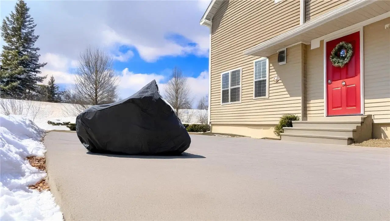 Heavy-Duty Motorcycle Cover with UV Protection, Breathable Fabric for All-Weather Vehicle Protection