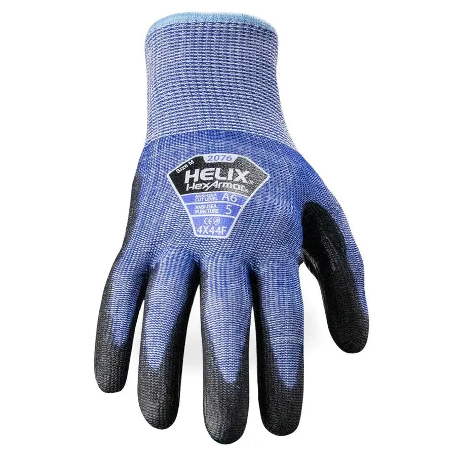 CutResistant AbrasionResistant Knit Work Gloves 6Pack Helix 2076 XLarge