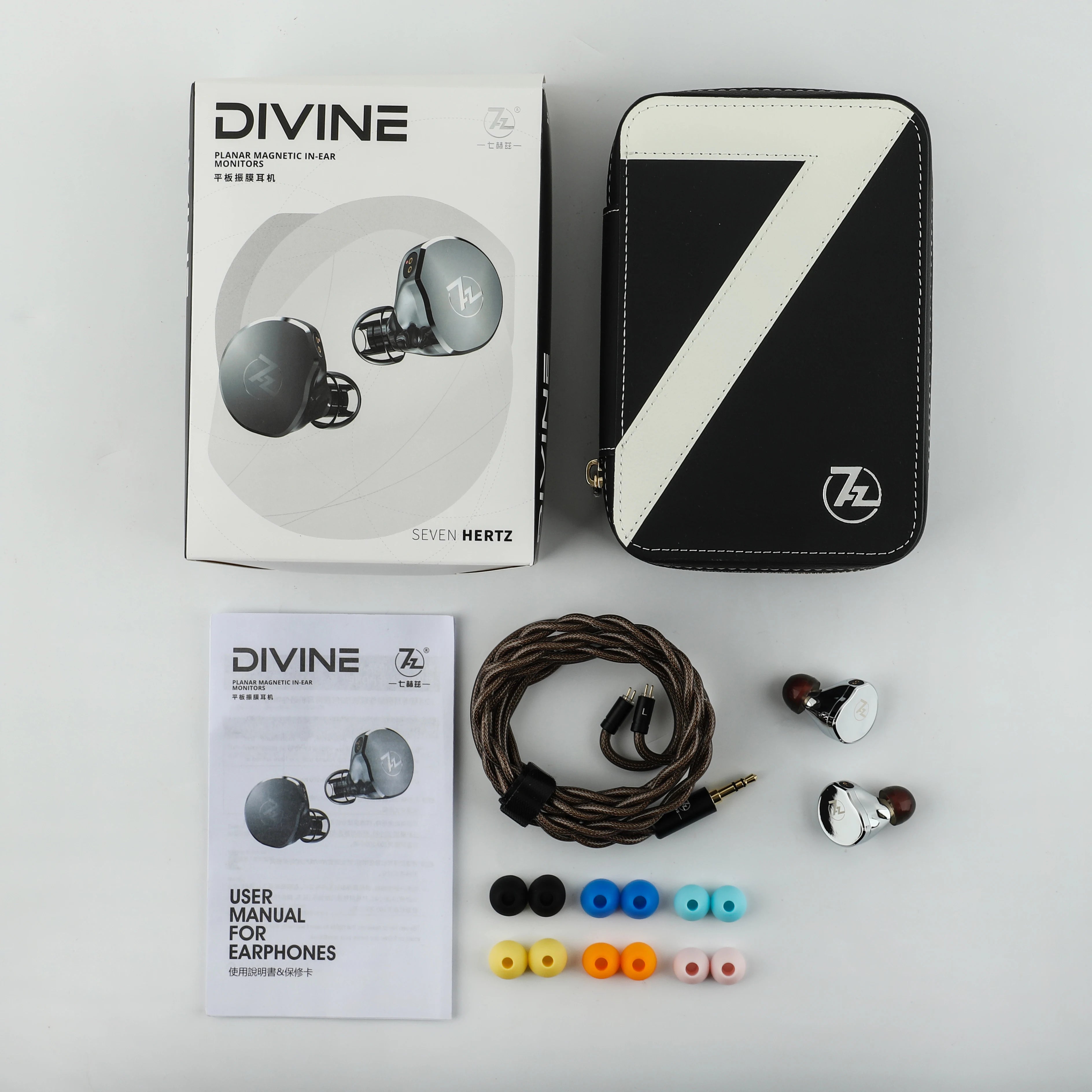 7Hz x Crinacle: Diablo/Divine Planar Magnetic Driver In-Ear Monitors with Premium Aluminum Shells & Detachable Cable