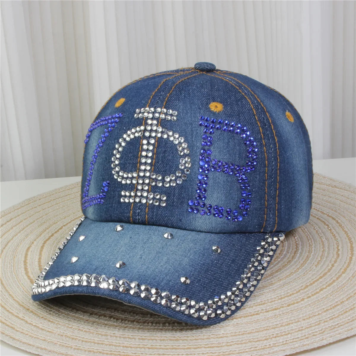 Wholesale Denim Baseball Caps Bling Rhinestone "TAKE ""LOVE" Heart  Snapback Hat A Dozen 12 pieces Mixed order