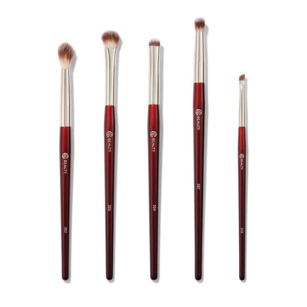 5-Piece Eye Makeup Brush Set: Blending, Smudging, and Lining Brushes for Precise Application