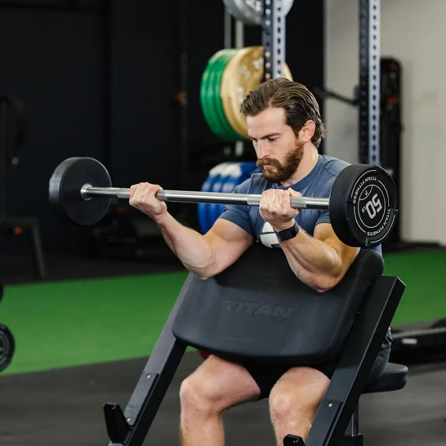 Rubber Curl Fixed Barbells Pre-Loaded Weight Bar for Strength Training Weightlifting Durable and Compact Design Ideal for Home