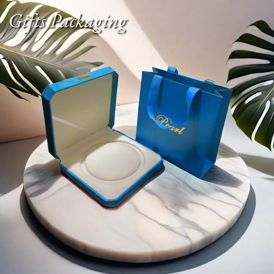 MYSOYA 15-20mm White Baroque Freshwater Pearl Necklace Extender Chain Gift Box Perfect For Wedding Birthday Christmas New Year