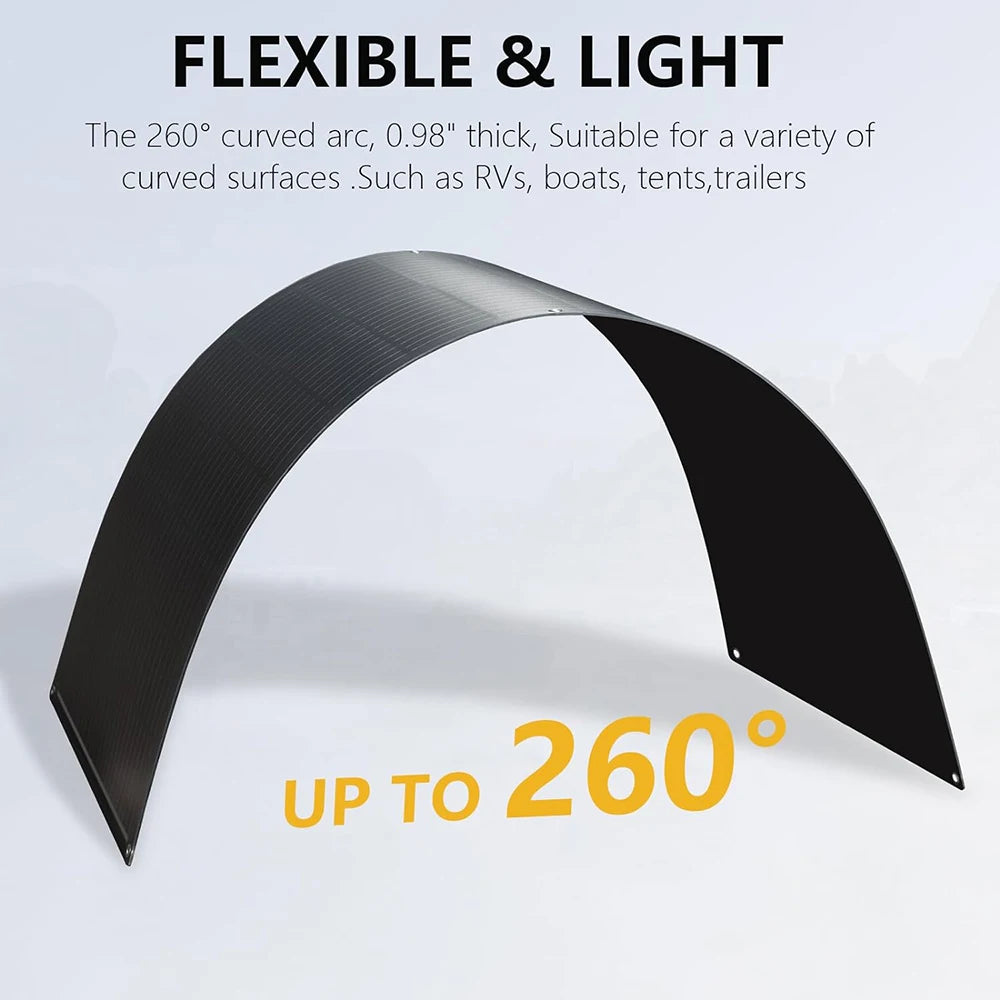 1000W - 100W flexible solar panel solar Power IP68 sealing level, suitable for roofs, motor home, balconies, Yacht Boat etc