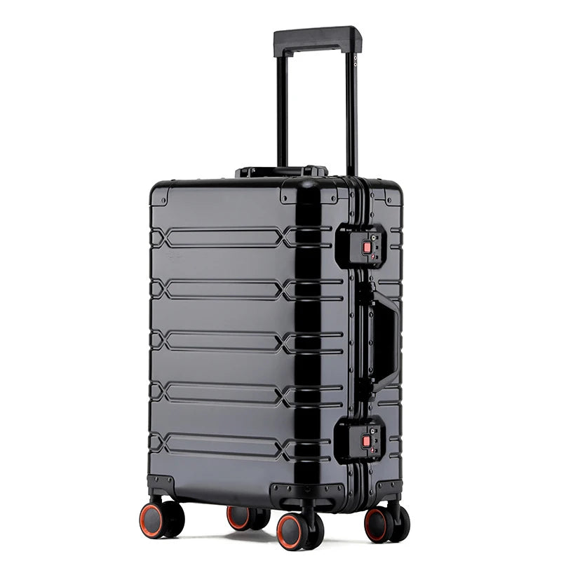 All Aluminum Travel Suitcase Airline Approved Rolling Luggage  Suitcase Luggage Hard Shell Carry On Luggage with Spinner Wheels