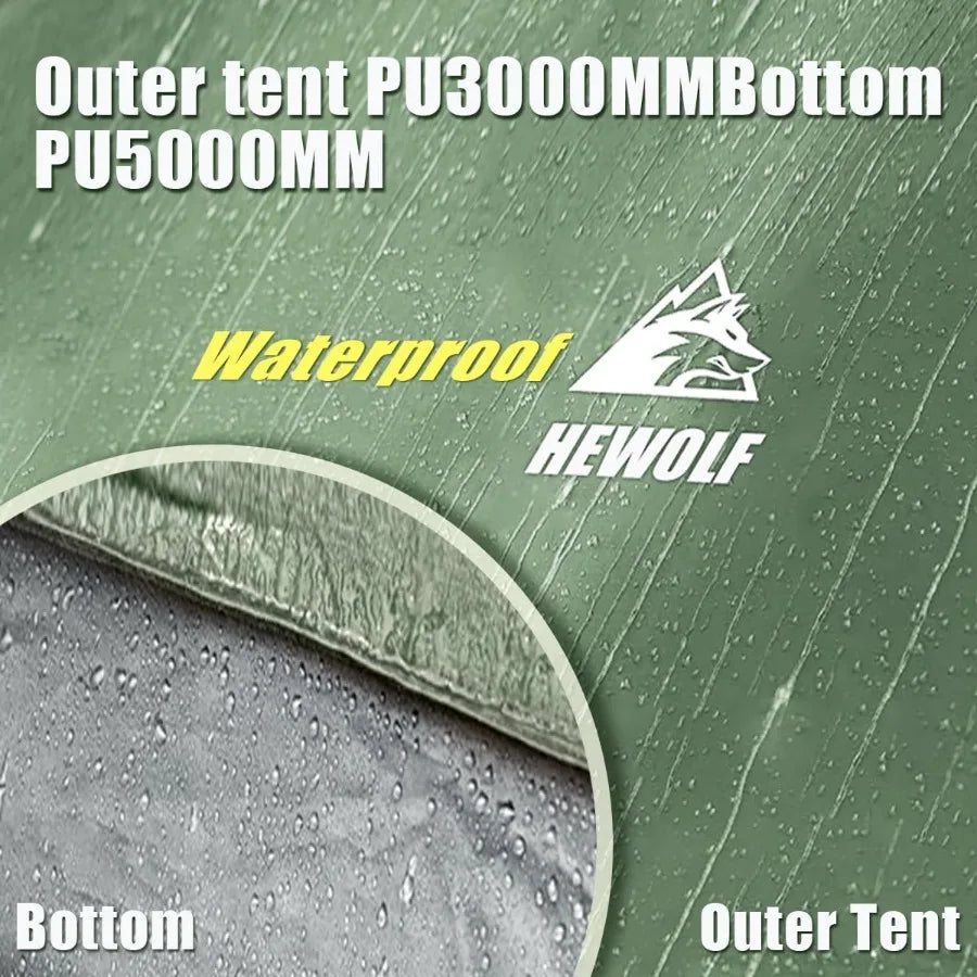 2/3/4 Person Camping Tent - Instant Pop Up Waterproof 2 Doors Tent with Easy Setup 3-Season Hexagonal Dome Design for Family Hi