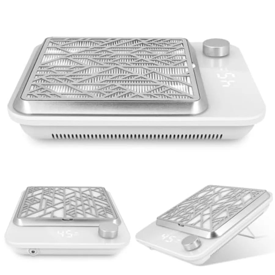 Cordless Nail Dust Collector Rechargeable Professional Dust Collector Nail Tech Vacuum Fan Dust Collector for Acrylic Nails