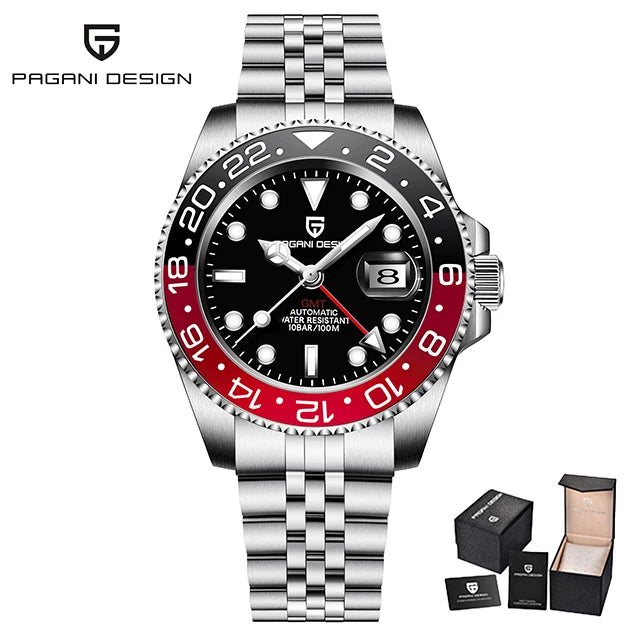 PAGANI DESIGN GTM Mechanical Watch 40mm Mens Wristwatch Top Brand 1662 Automatic Watches 100M Waterproof Clock Relogio Masculino