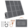 MHPOWOS 120W Foldable Solar Panel, Outdoor Emergency Backup Power Supply with USB-C/2xUSB-A/DC Outputs for Iphone Powerbank RV