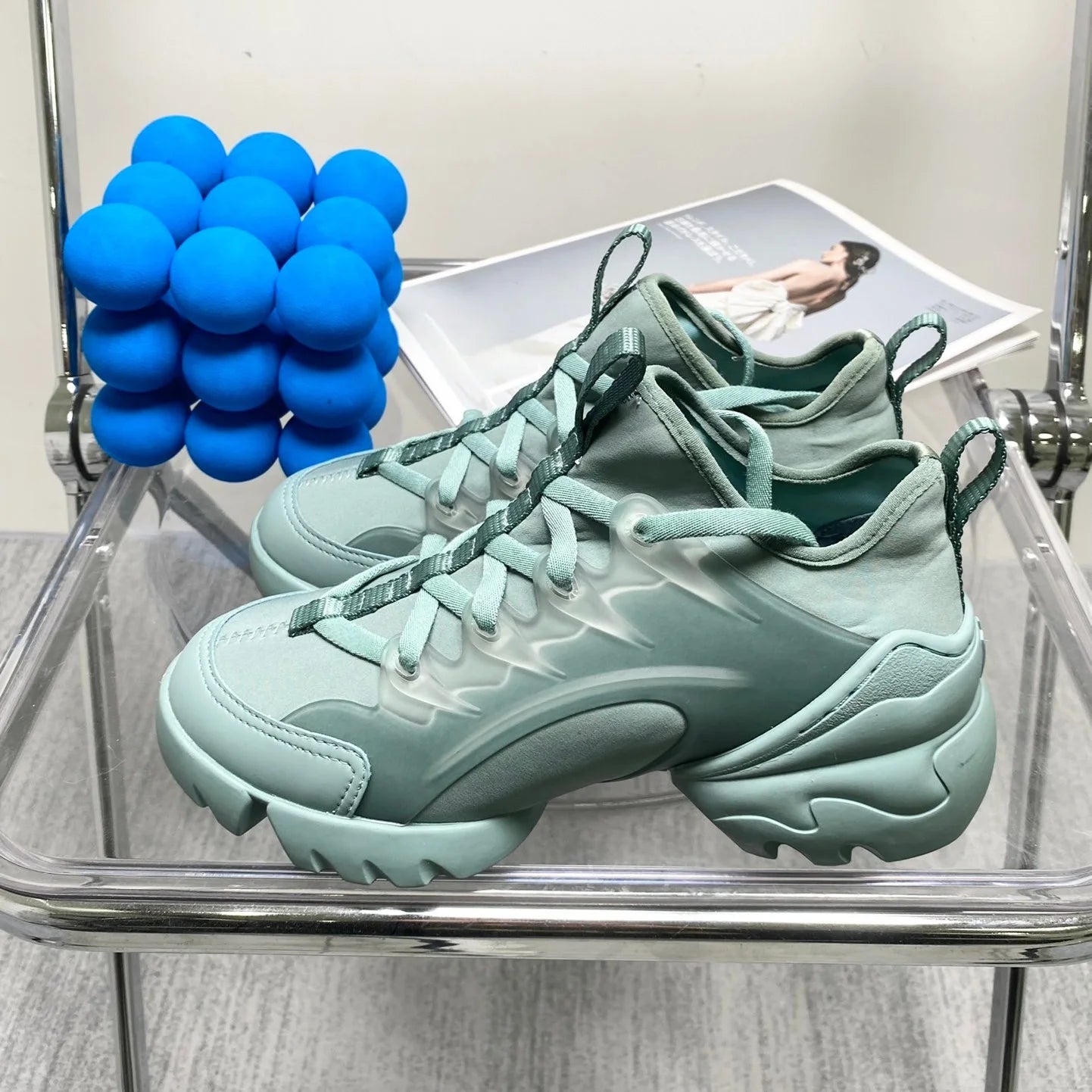 2025 Women's Luxury Brand Chunky Shoes, Thick Sole, Hidden Wedge Heel, Casual and Versatile Women's Shoes