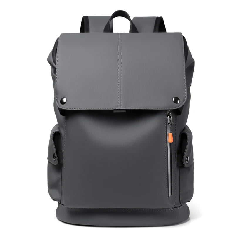 PU Leather Waterproof Men's Laptop Backpack Large Computer Backpack for Business Urban Man Backpack USB Charging