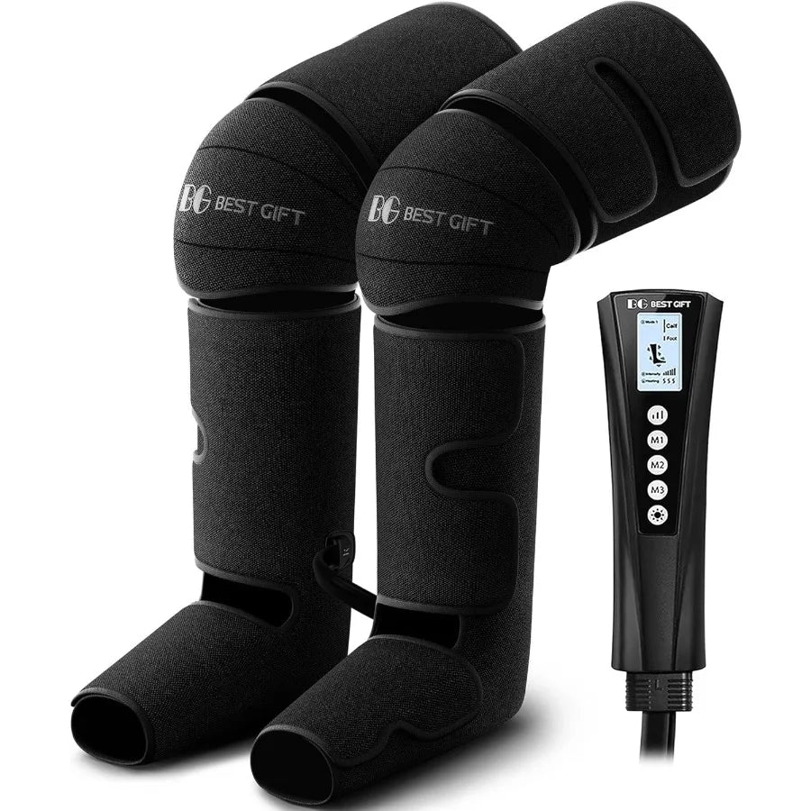 Bestgift Christmas Gifts for Men Women Mom Dad Mother's Day Father's Day Air Compression Massager with Heat for Foot Leg Calf T