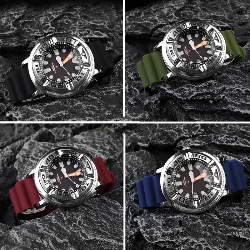 Modified Watchband For Citizen BJ8050 BJ8050-08E Stainless Steel Lug Connection Head Little Monster Bracelet Watch Strap