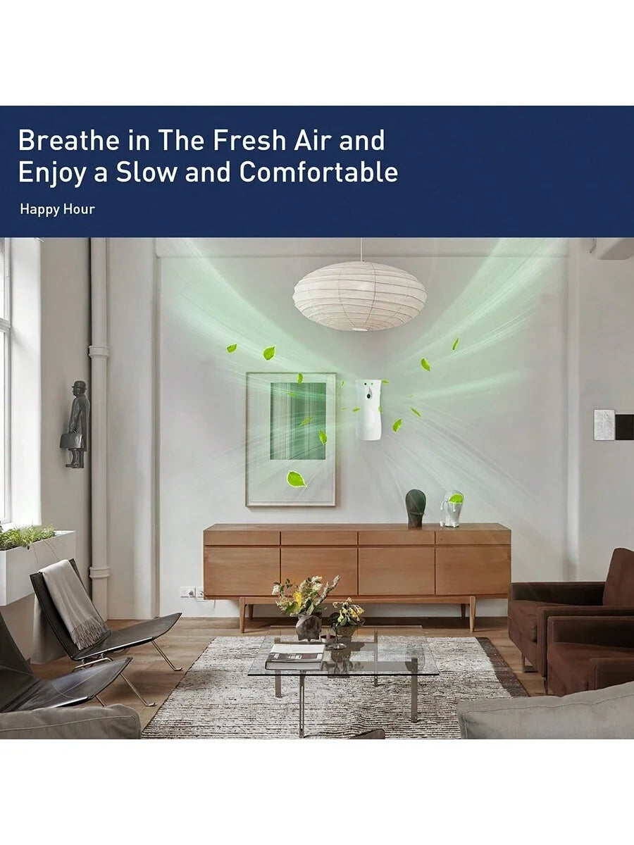 1pc Automatic Air Freshener Dispenser Powered By Battery, Wall-Mounted And Desktop Spray Fragrance Distributor For  Bathroom Kit