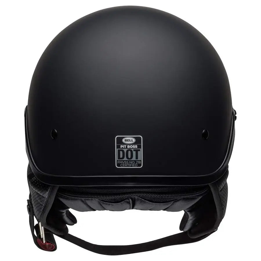 Pit Boss OpenFace Motorcycle Helmet Solid Matte Black, XLarge XXLarge