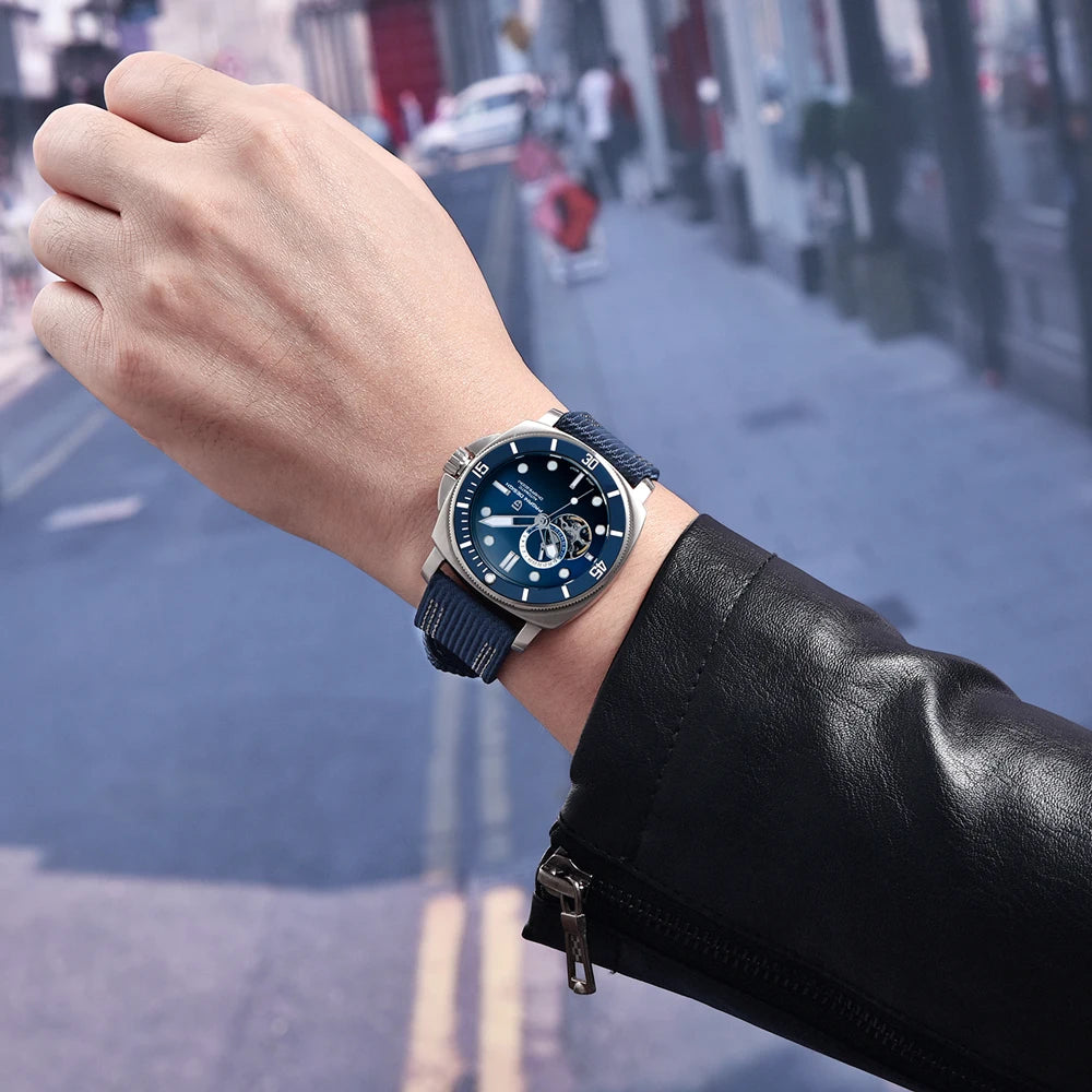 PAGANI DESIGN 2025 New luxury Skeleton Automatic Watch For Men 200M Diving Luminous NH39 Sapphire crystal Mechanical Watches