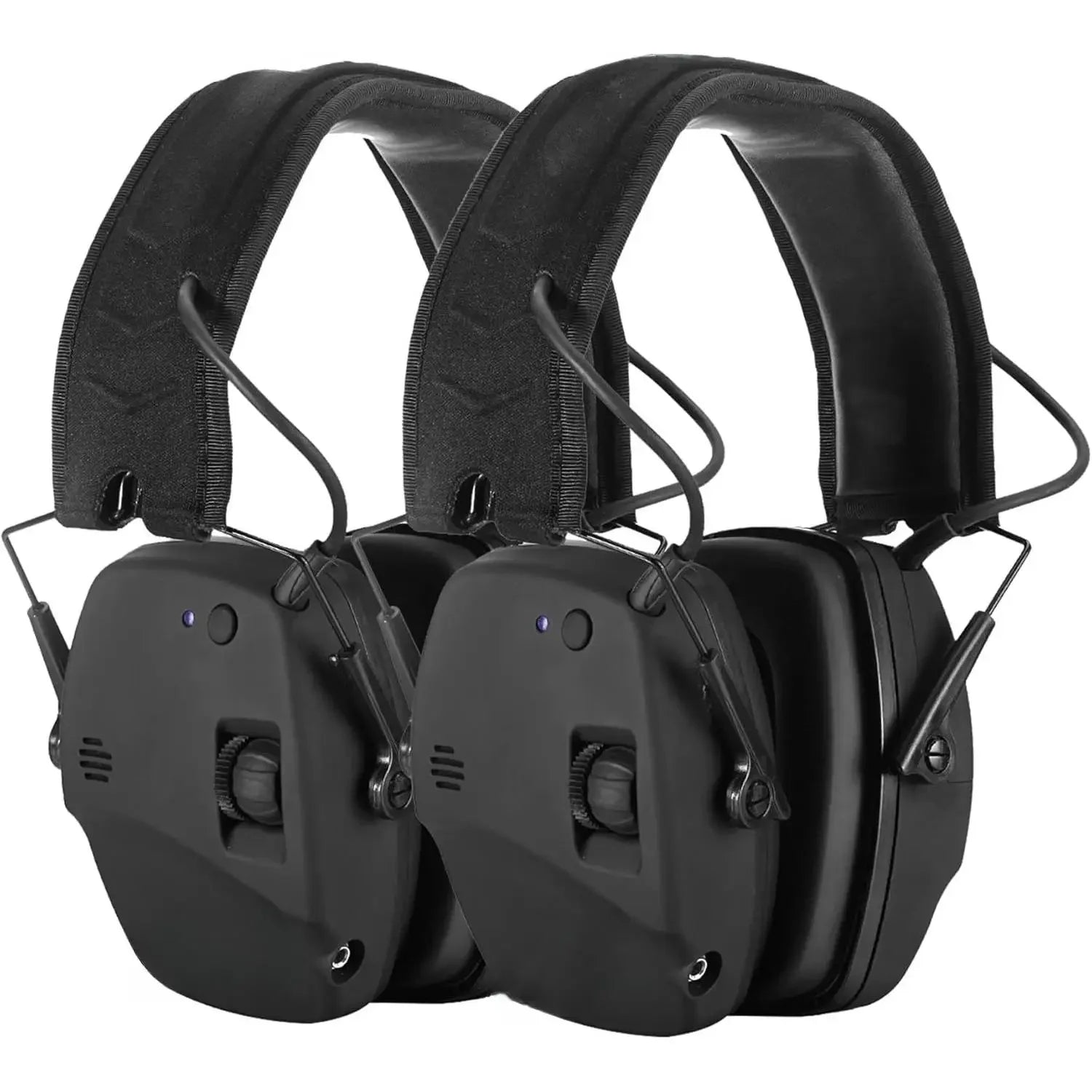 030 2 Pack Bluetooth 5.4 Electronic Shooting Ear Protection Earmuffs with Foam Ear Pads-Black