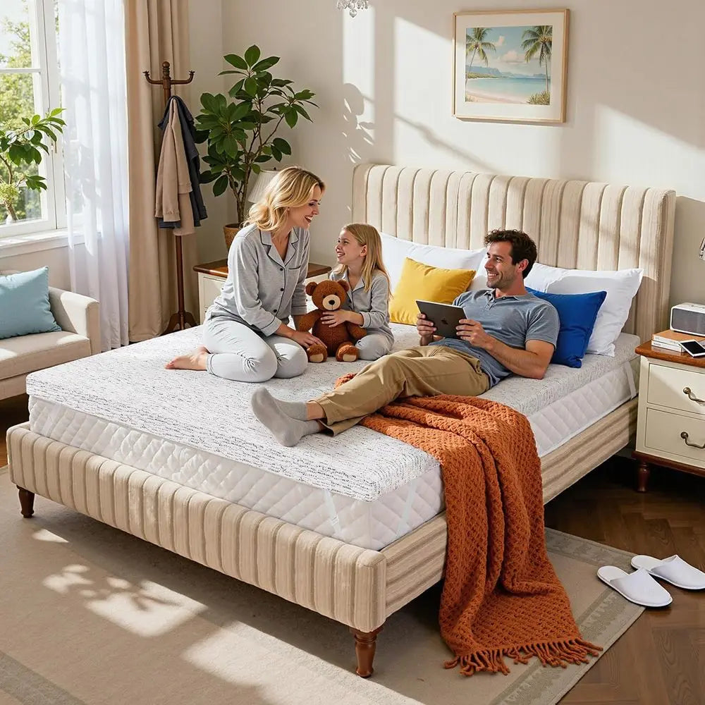 Gel Infused Memory Foam Mattress Topper, 4 Inch Bed Topper with Cover, Soft Cooling and Pressure Relieving, CertiPUR-US Certifie