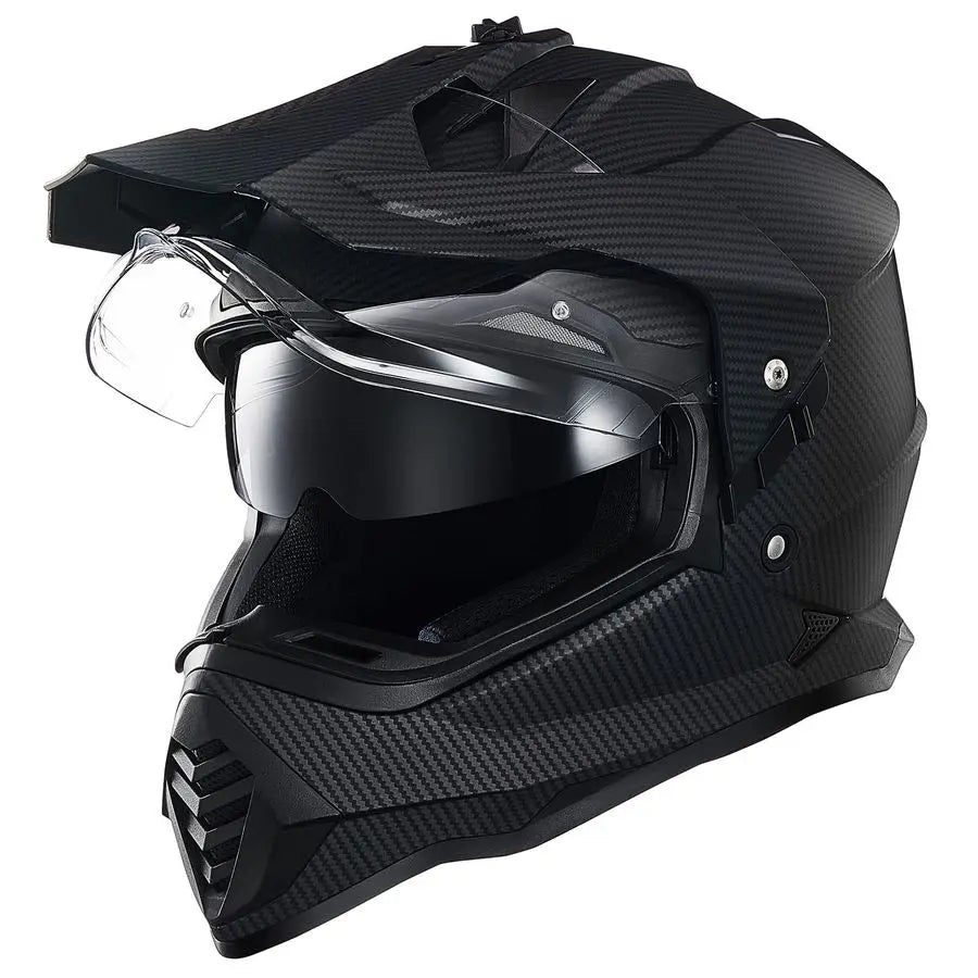 Dual Sport Adventure Motorcycle Helmet with Pinlock Compatible Sun Visor Snowmobile ATV Dirt Bike Off Road Casco Model WS902 Car