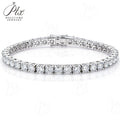 3/4/5/6.5mm Moissanite Tennis Bracelet Silver Color For Women Men Dazzling Crystal Hand Chain Wedding Gift Punk Fashion Jewelry