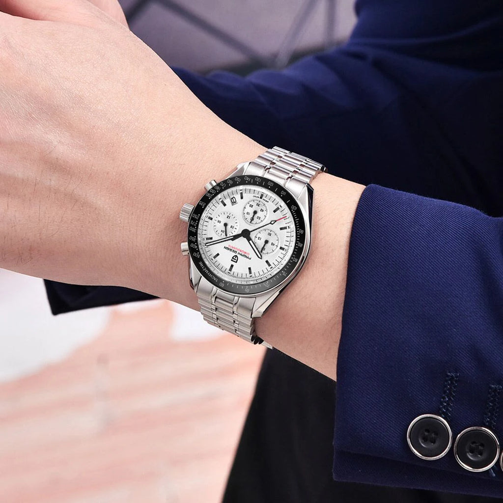 PAGANI DESIGN V5 PD1701 Moon Watches Luxury Quartz Watch For Men Sport Speed Chronograph AR Sapphire glass 100M Waterproof 2025